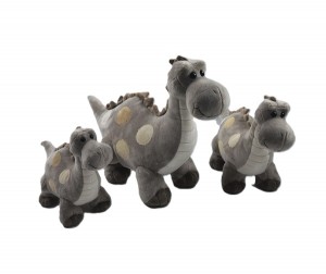 JH-1087B Plush Dinosaur in Grey Color