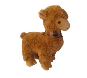 JH-9849A Plush Alpaca standing position in Brown color