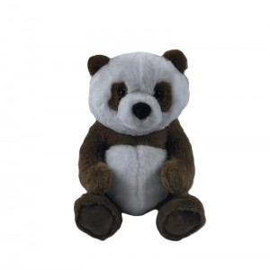 JH-1140B Plush Panda in white+Brown color