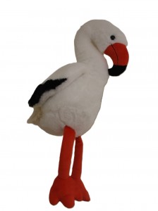 JH-9950B Plush Flamingo in White color