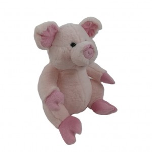 JH-1051A Plush Pig sitting position in light pink color