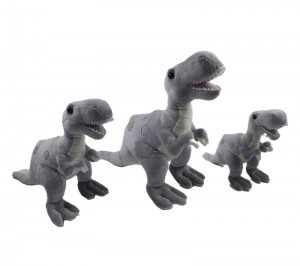 JH-1134B Plush Dinosaur in Light Grey Color