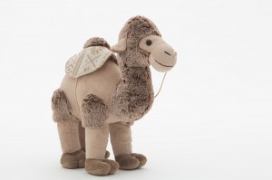 JH-9897A Plush Standing Camel in Brown color