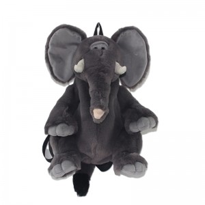 JH-1046C Plush Elephant bagpack in Dark Grey color 50cm