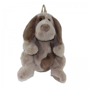 JH-1071C Plush Dog bagpack in Light Brown color 50cm