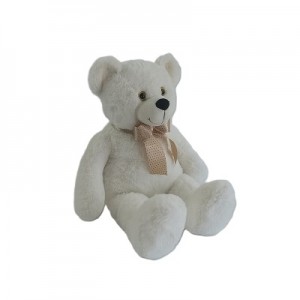 JH-1093A Plush Bear with Bow in Cream color