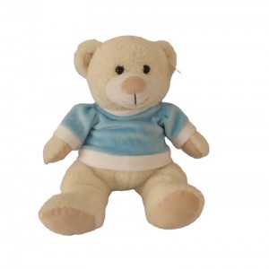 JH-9829C Plush Cream Bear with T-shirt in Light Blue color