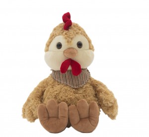 JH-1021 Plush Chicken with scarf in Brown color