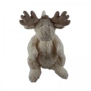 JH-1075A Plush Reindeer bagpack in Cream color 50cm