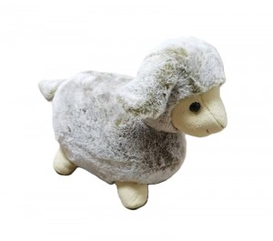 JH-1124B Plush Lamb standing in Light Brown color