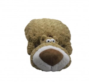 JH-1136B Plush Pillow in Brown Color