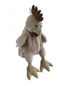 JH-1049C Plush Chicken bagpack in Light Brown color 50cm