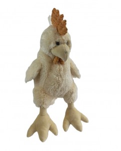 JH-1049B Plush Chicken bagpack in Cream color 50cm