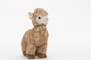 JH-9949C Plush Alpaca standing position in Brown color