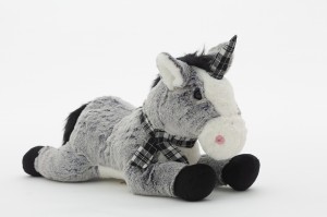 JH-9952E Plush Lying Unicorn with scarf in Grey color