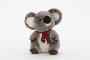 JH-9965A Plush Koala with scarf in Brown color