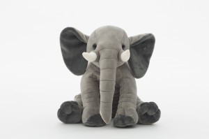 JH-1015 Plush Elephant Sitting position in Grey color