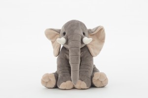 JH-1016 Plush Elephant Sitting position in Light Grey color