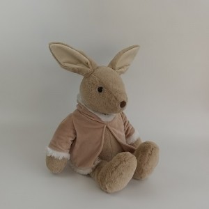 JH-1081A Plush Bunny in Brown color with orange clothes