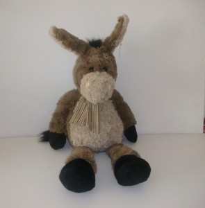 JH-9837A Plush Donkey in Brown color