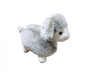 JH-1124A Plush Lamb standing in Light Brown color