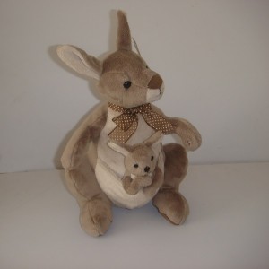 JH-9834C Plush Kangaroo in Light Brown color