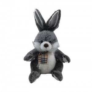 JH-1133C Plush Rabbit in Brown color