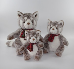 JH-1069D Plush Raccoon in Brown color