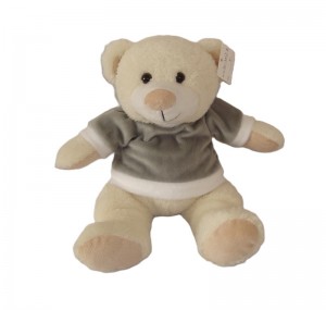 JH-9829B Plush Cream Bear with T-shirt in Brown color