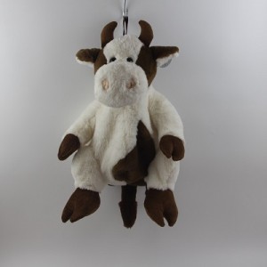 JH-1052B Plush Cow backpack in Cream+Brown color 50cm