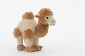 JH-9897D Plush Standing Camel in Light Brown color