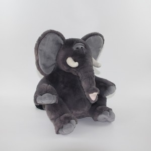 JH-1045C Plush Elephant in Brown color