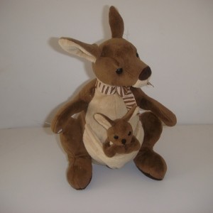 JH-9834B Plush Kangaroo in Brown color