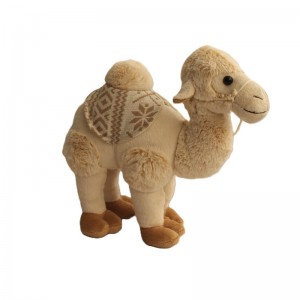 JH-9897B Plush Standing Camel in Light Beige color