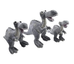 JH-1095A Plush Dinosaur in Light Grey Color