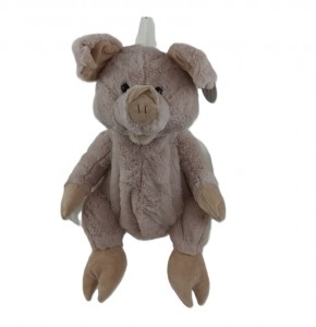 JH-1050B Plush Pig backpack in Light Brown color 50cm