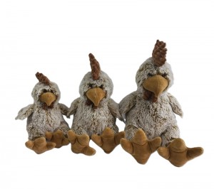 JH-1096C Plush Chicken in Cream Color