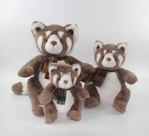 JH-1069B Plush Raccoon in Brown color