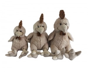 JH-1096B Plush Chicken in Cream Color