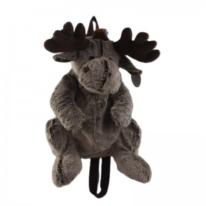 JH-1076B Plush Reindeer bagpack in Browncolor 50cm