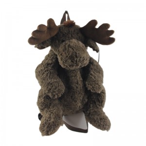 JH-1075D Plush Reindeer bagpack in Dark Browncolor 50cm