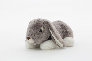 JH-9946A Plush Rabbit in Light Grey color