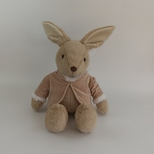 JH-1081A Plush Bunny in Brown color with orange clothes