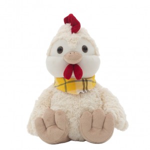 JH-1020 Plush Chicken with scarf in Cream color