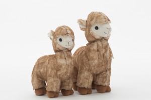 JH-9949C Plush Alpaca standing position in Brown color