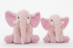 JH-1018 Plush Elephant Sitting position in Light Pink color