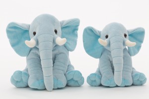 JH-1019 Plush Elephant Sitting position in Light Blue color