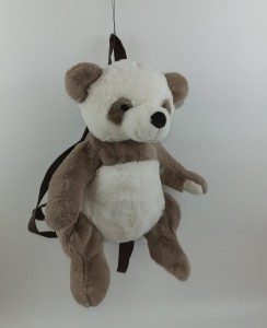 JH-1048B Plush Panda backpack in Brown + White color 50cm