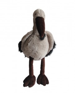 JH-9930C Plush Bird in Light Grey color