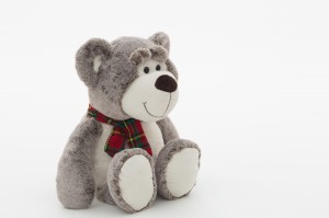 JH-9964A Plush Bear with scarf in Light Brown color